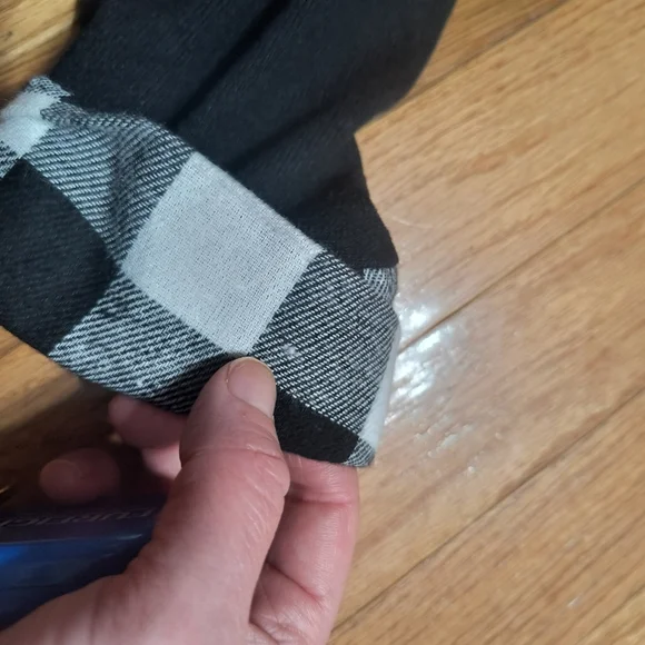 3/$10⭐ NWT La Mode Shirt W/Plaid Faux Shirttail,Cuffs, Women's XL, Black/White - Picture 7 of 13